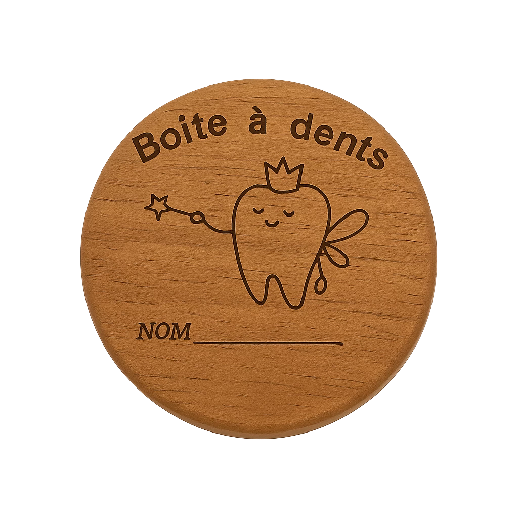 Boîte à dents en bois d’olivier